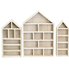 گھر کے سائز کا لکڑی کا شیڈو شیلف